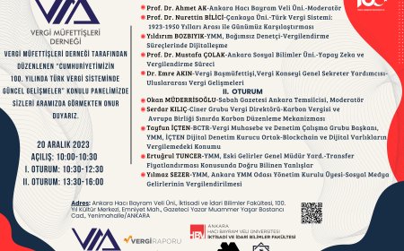 Maliye Camiası Vergi Müfettişleri Derneğinin Öncülüğünde Bir Araya Geliyor